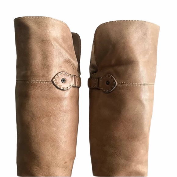 Frye Shirley Over the Knee Ash/Tan Leather Boot - Picture 9 of 16